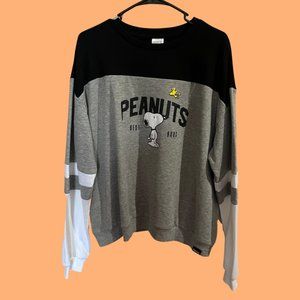 PEANUTS LONG-SLEEVE PULLOVER SWEATSHIRT
